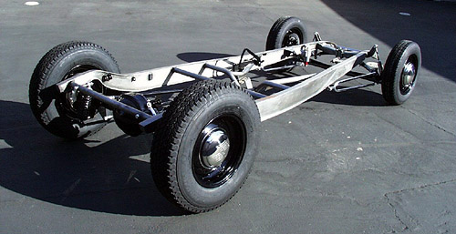 Completed rolling chassis with steel wheels and gasp